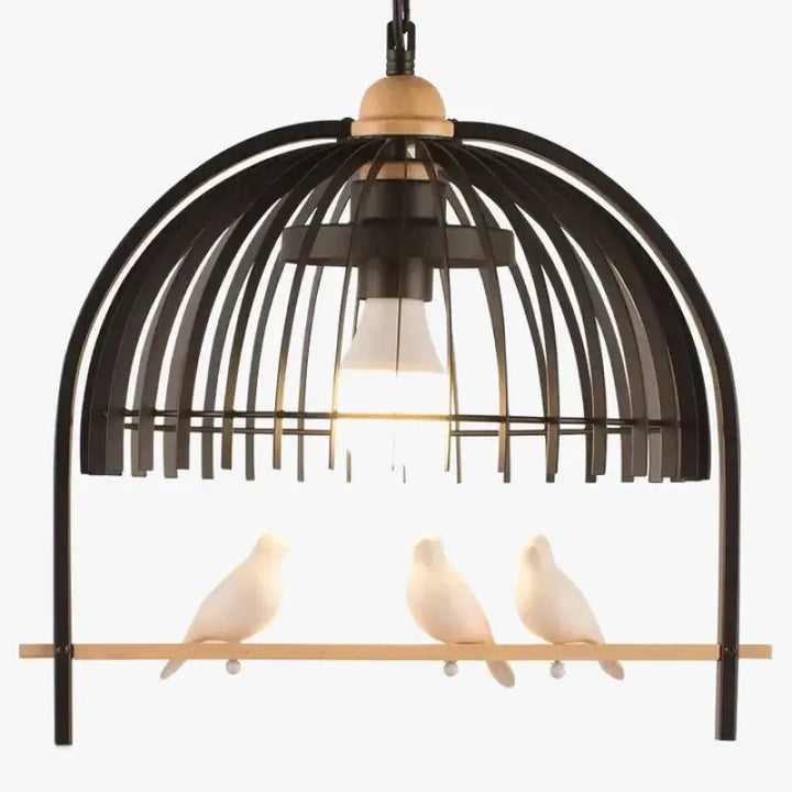 Suspension luminaire originale style cage à oiseaux scandinave