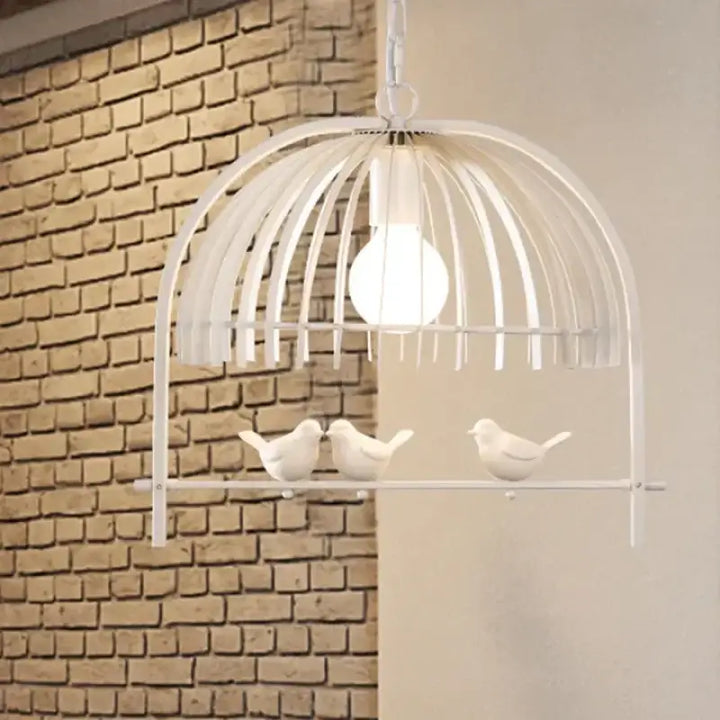 Suspension luminaire originale style cage à oiseaux scandinave