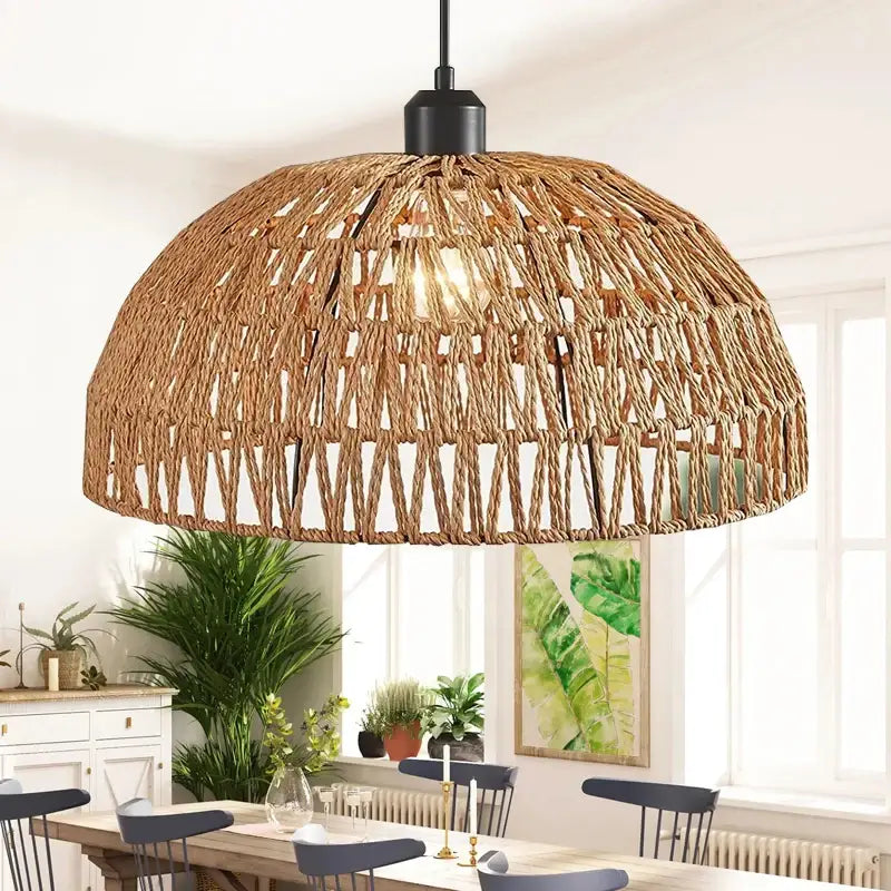 Suspension luminaire en osier pour ambiance zen et naturelle