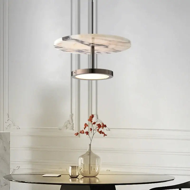 Suspension luminaire en pierre style contemporain moderne