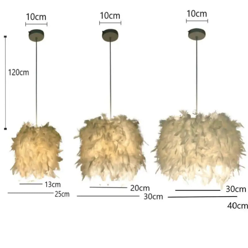 Suspension Luminaire Plume Cylindrique Blanche