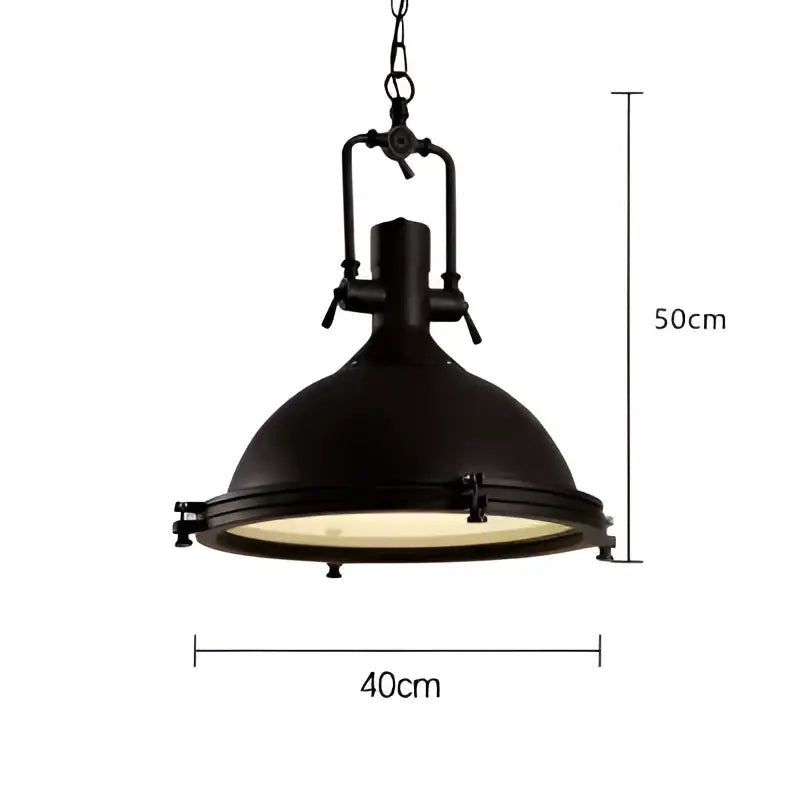 Suspension luminaire rétro style industriel en métal