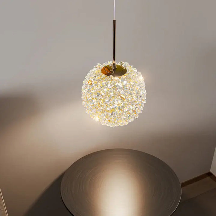 Suspension luminaire ronde à la lumière chaude pour chambre

