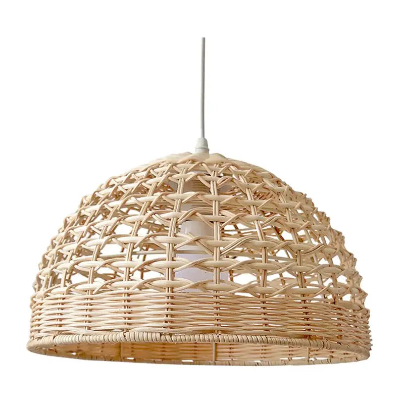 Suspension luminaire en rotin au design naturel pour salle à manger