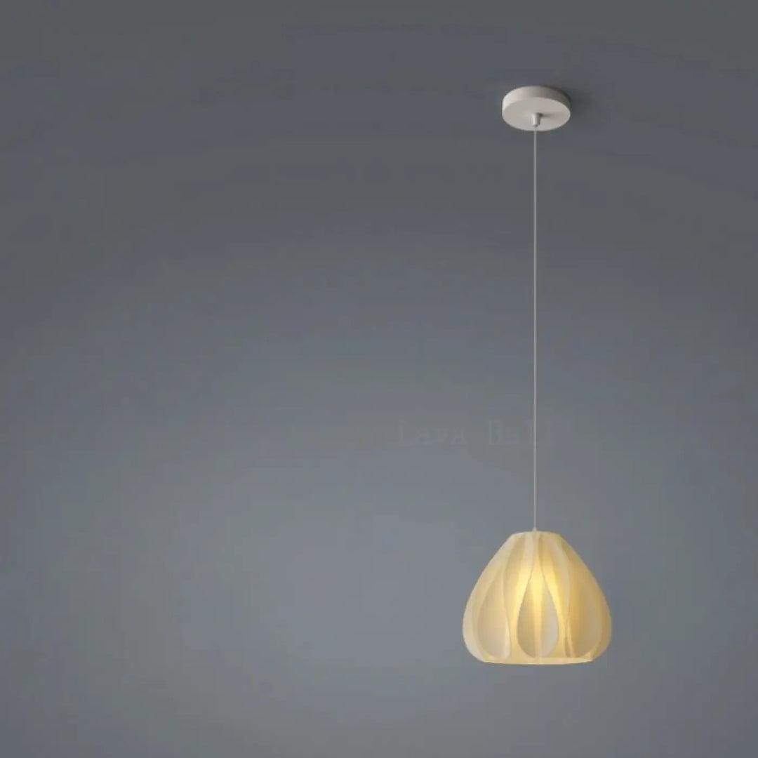 Suspension luminaire wavel type moderne avec abat-jour en goutte translucide blanc chaud pour chambre