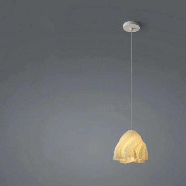 Suspension luminaire wavel type suspension avec abat-jour coquille organique blanc chaud pour chambre