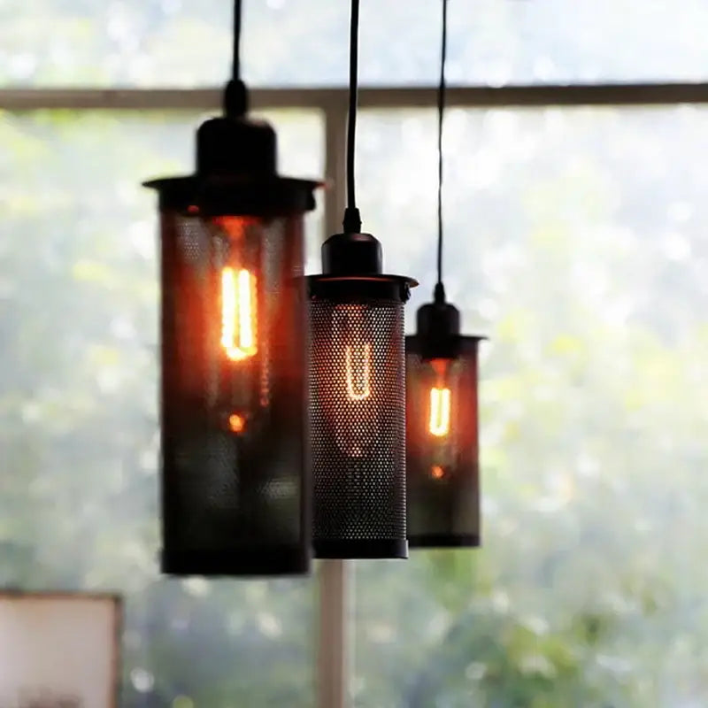 Suspension luminaire au style industriel design vintage