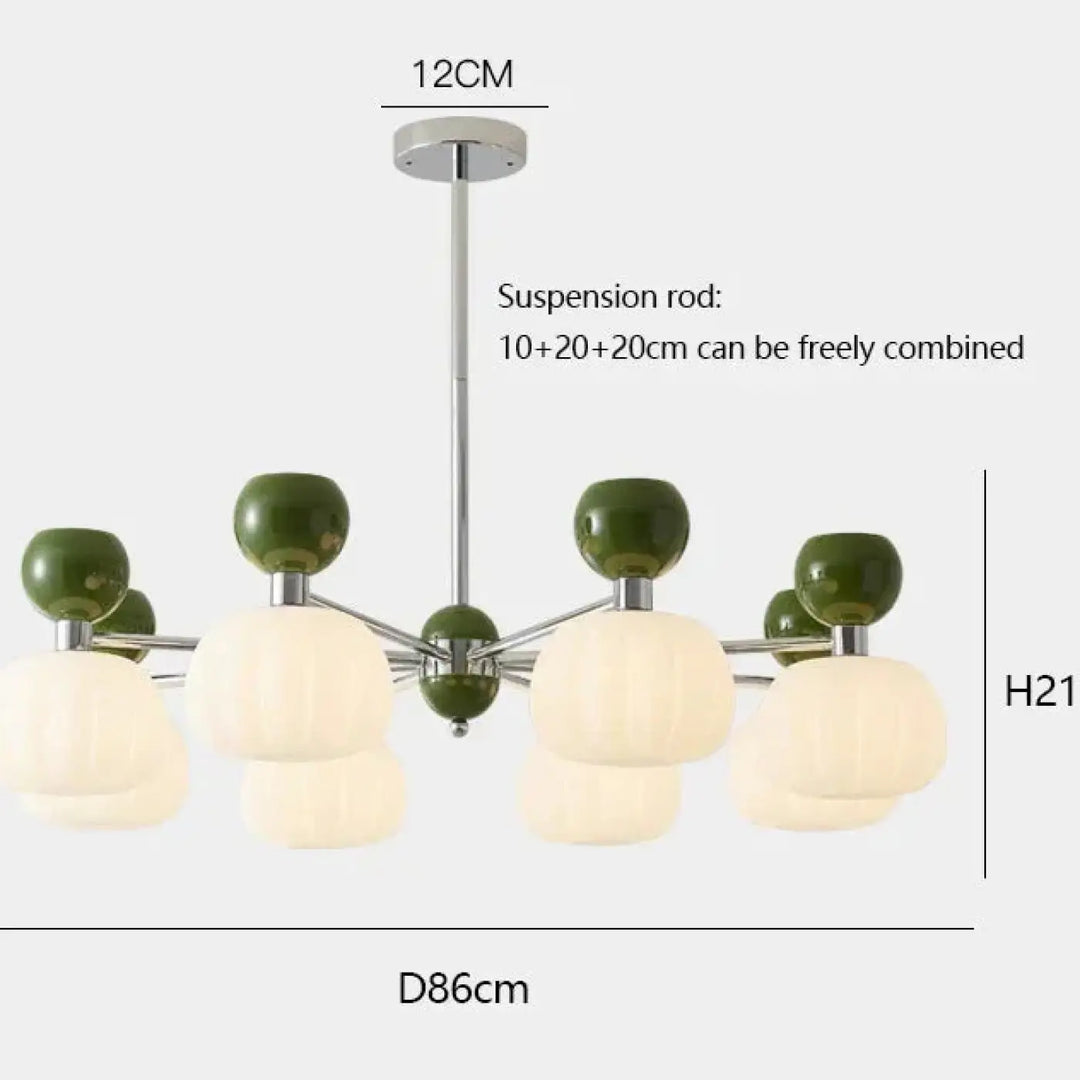 Suspension têtes moderne vert design écologique élan