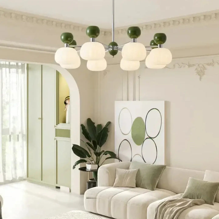 Suspension têtes moderne vert design écologique élan
