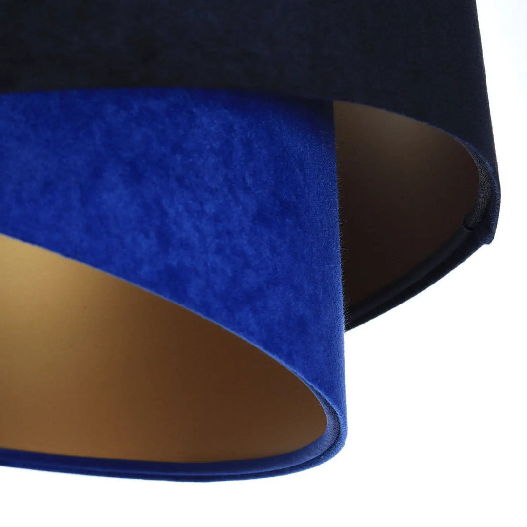 Suspension Luminaire | GALAXY VELOUR 50 cm (Bleu Marine/Bleu Indigo/Doré)