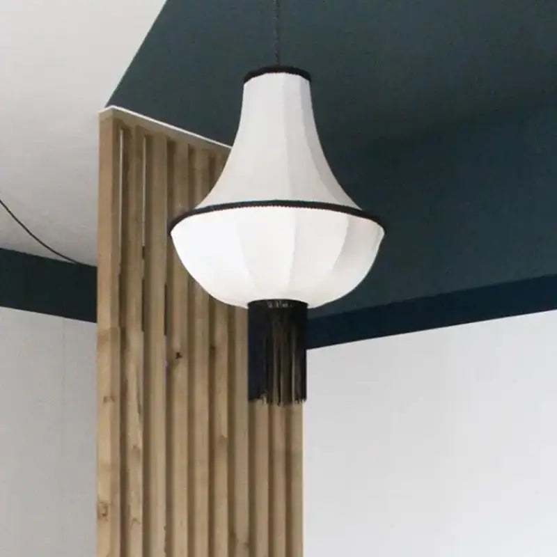 Suspension luminaire tissu élégant style vintage élégance