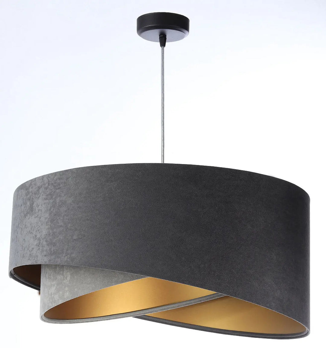 Suspension Luminaire | GALAXY VELOUR 50 cm Gris (Graphite/Gris/Doré)