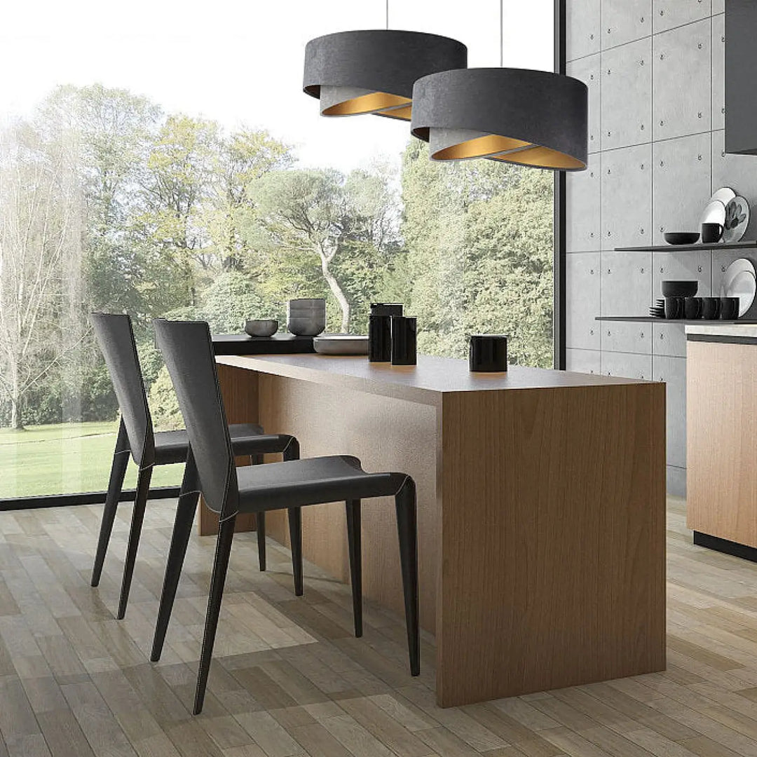 Suspension Luminaire | GALAXY VELOUR 50 cm Gris (Graphite/Gris/Doré)