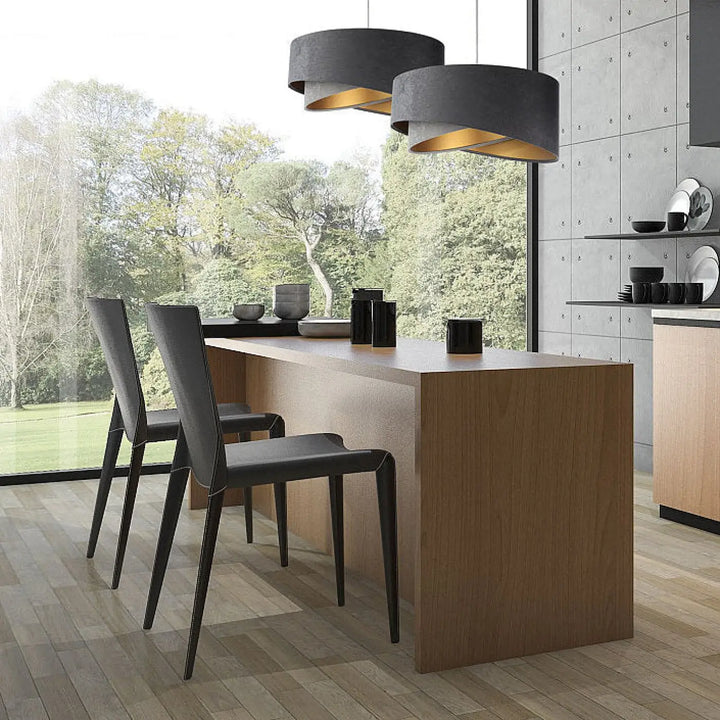 Suspension Luminaire | GALAXY VELOUR 50 cm Gris (Graphite/Gris/Doré)