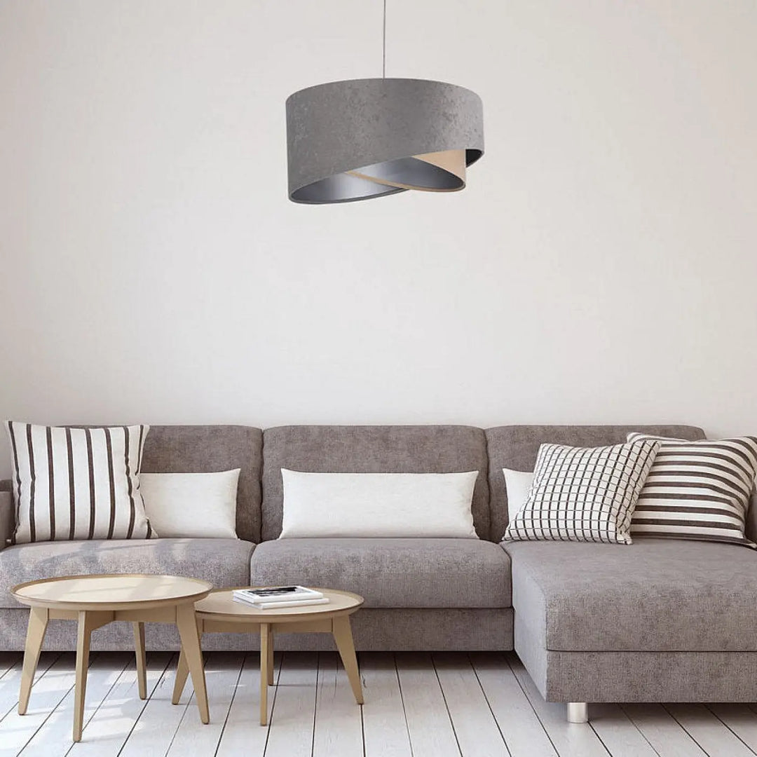 Suspension Luminaire | GALAXY VELOUR 50 cm  (Gris/Beige/Argent)