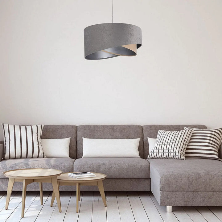 Suspension Luminaire | GALAXY VELOUR 50 cm  (Gris/Beige/Argent)