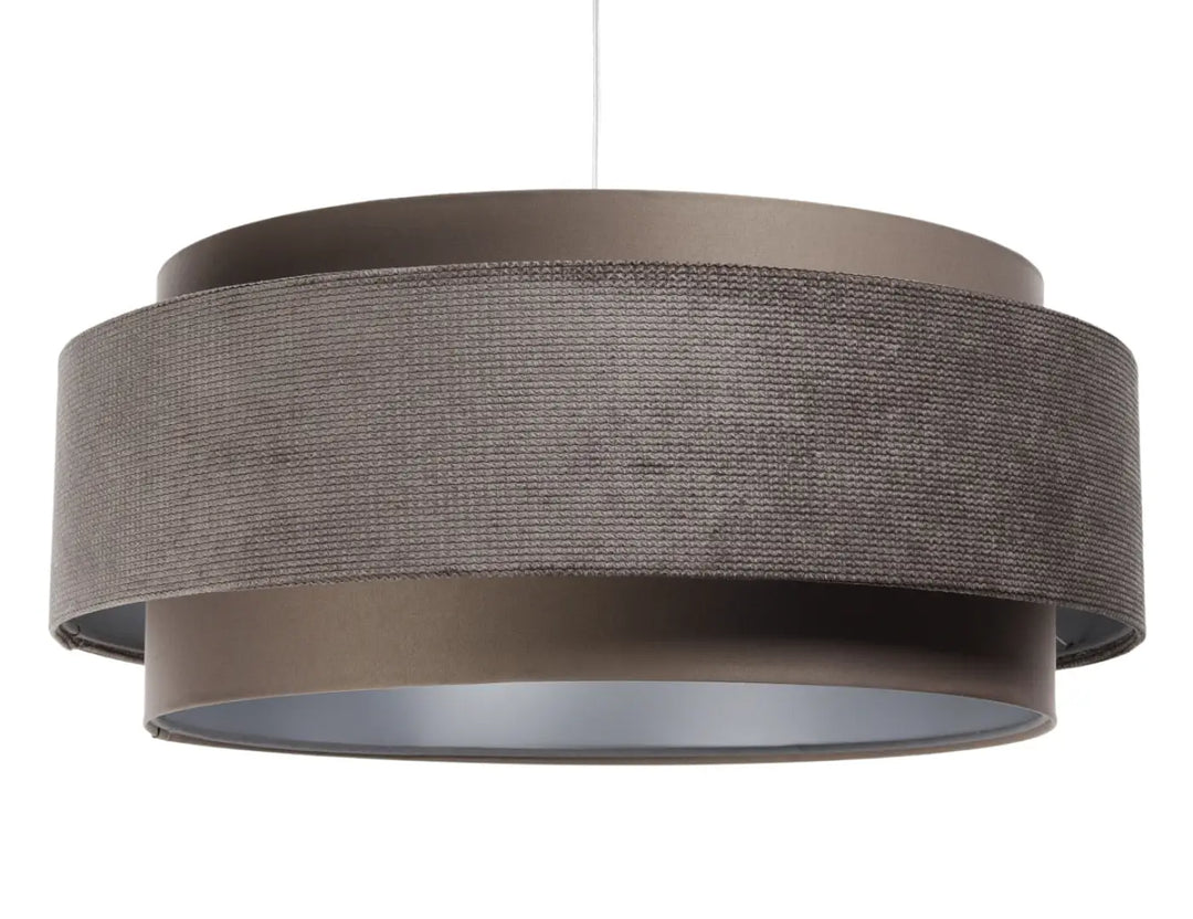 Pendant lamp Doblo Classic – Coffee brown/Silver