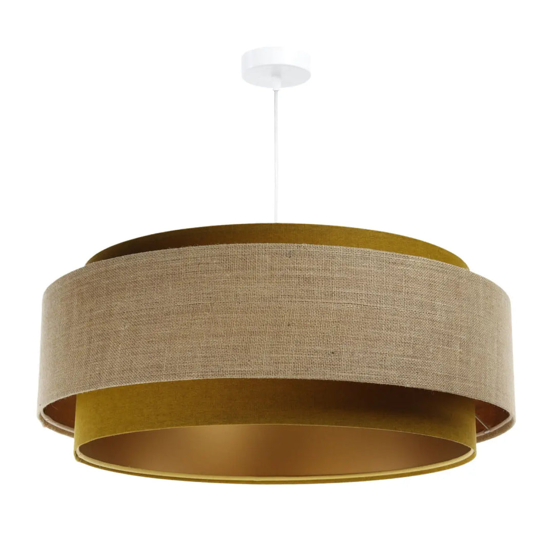 Suspension Luminaire | DOBLO CLASSIC (Moutarde /Beige/Doré)
