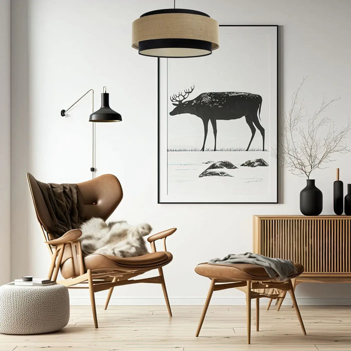 Suspension Luminaire | DOBLO CLASSIC (Noir /Beige/Ecru)