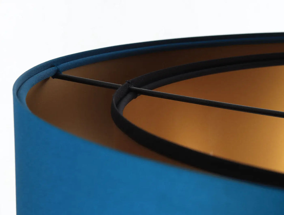 Suspension Luminaire | DUO (Turquoise/Doré)