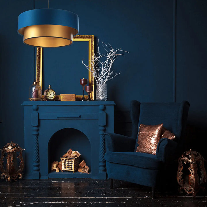 Suspension Luminaire | DUO (Turquoise/Doré)