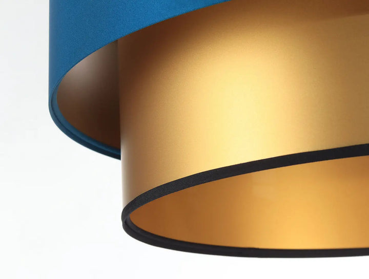 Suspension Luminaire | DUO (Turquoise/Doré)