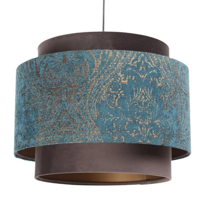 Pendant lamp Doblo – Brown/Turquoise/Copper