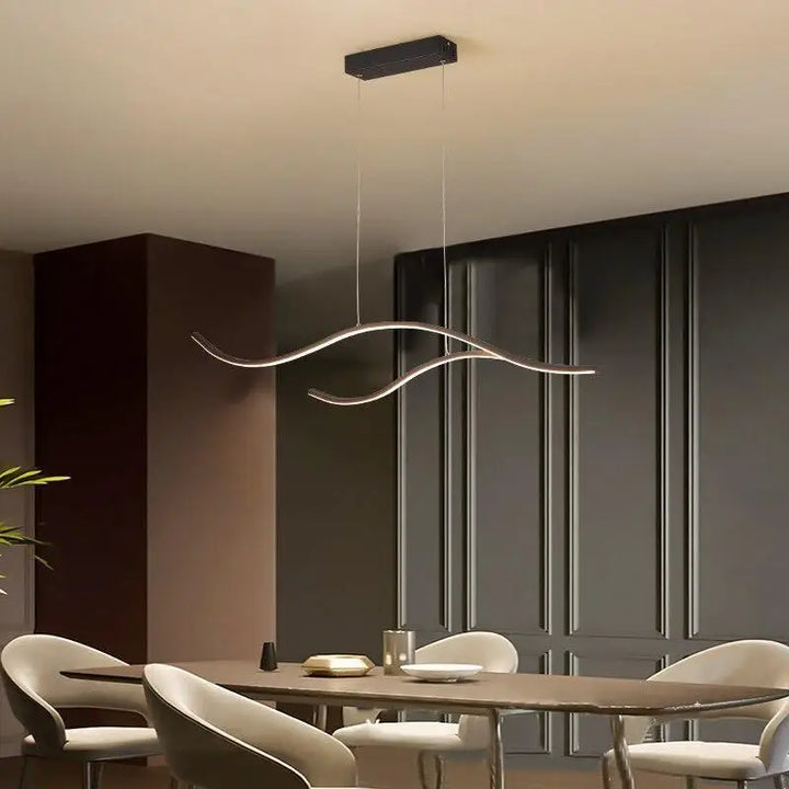 Suspension Luminaire Vague en Acrylique Élégant