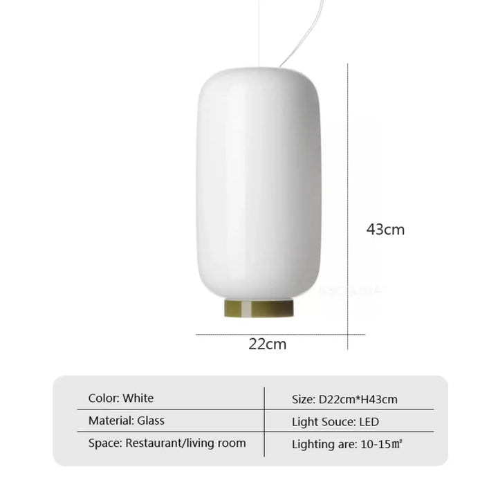 Suspension luminaire en verre blanc ou vert design moderne
