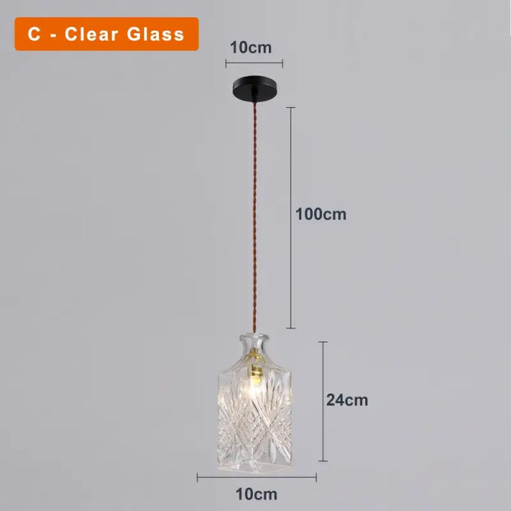 Suspension luminaire en verre ciselé style art déco élégant