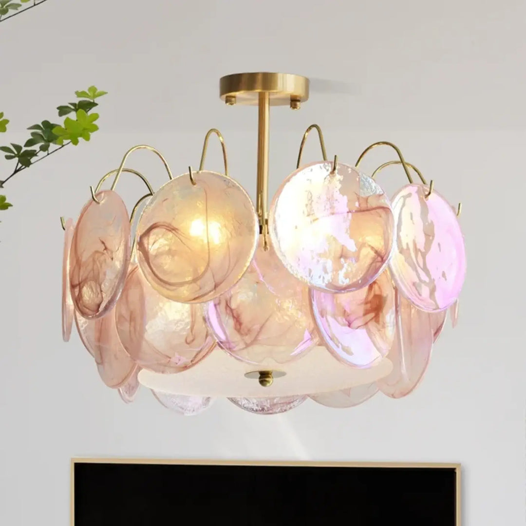 Suspension luminaire en verre style vintage élégant