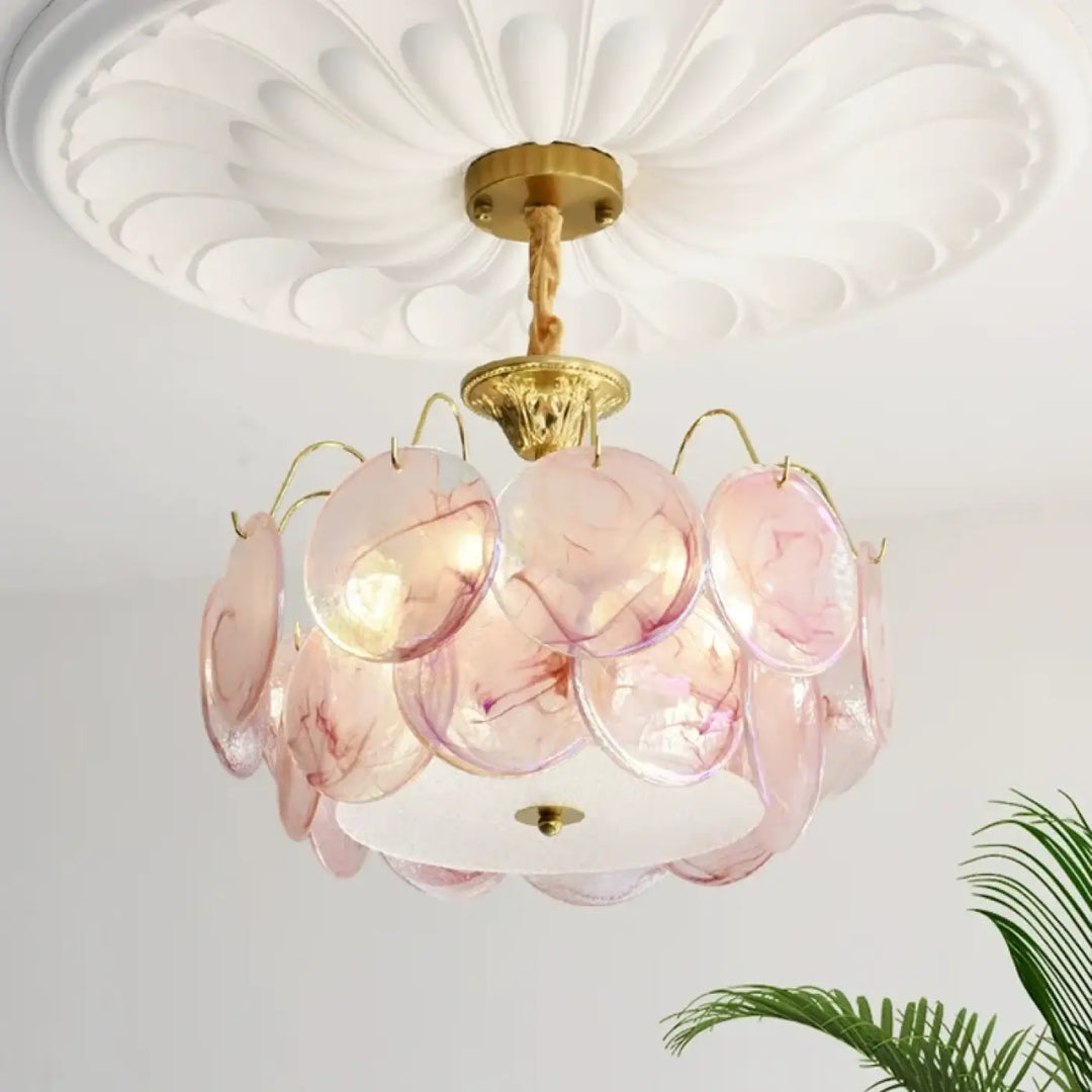 Suspension luminaire en verre style vintage élégant
