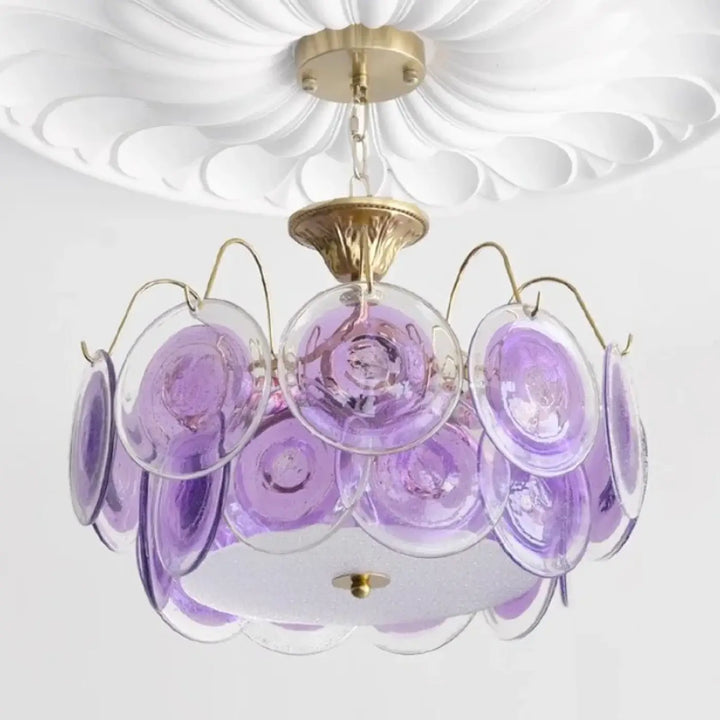 Suspension luminaire en verre style vintage élégant