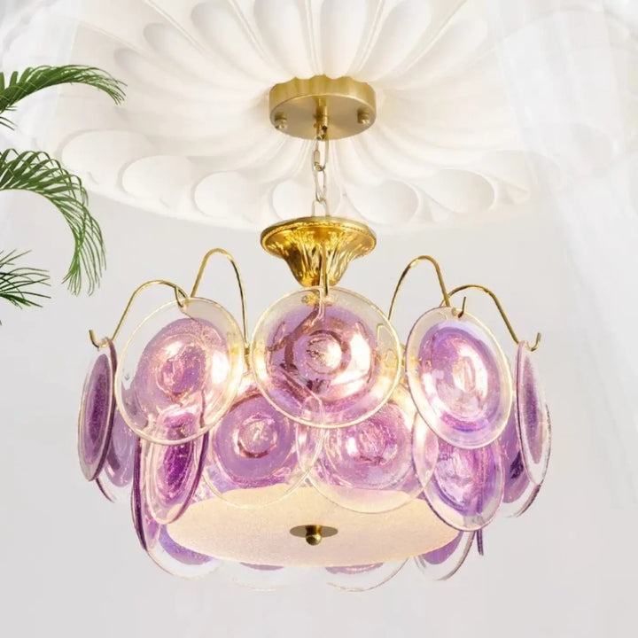 Suspension luminaire en verre style vintage élégant