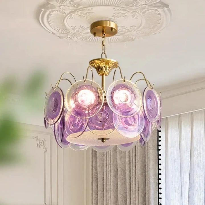 Suspension luminaire en verre style vintage élégant