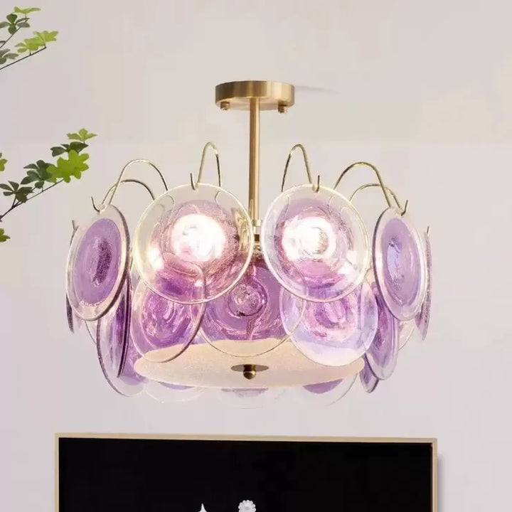 Suspension luminaire en verre style vintage élégant