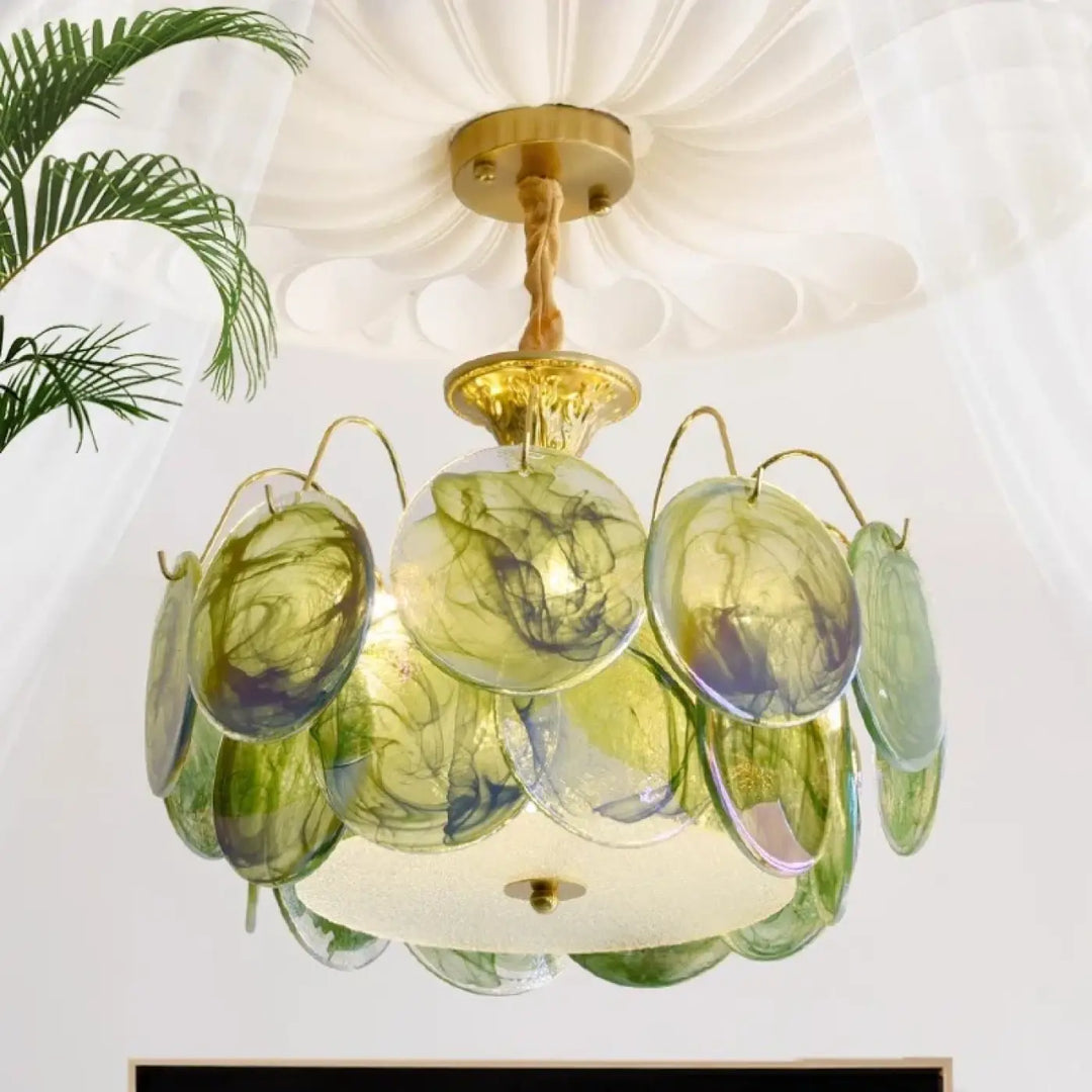 Suspension luminaire en verre style vintage élégant