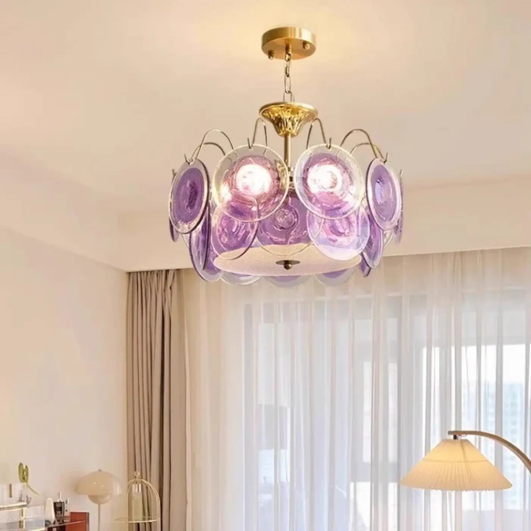 Suspension luminaire en verre style vintage élégant