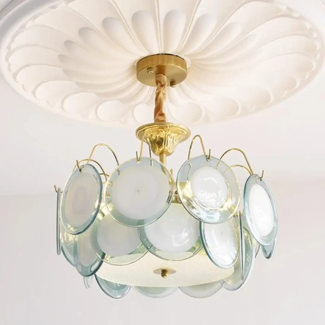 Suspension luminaire en verre style vintage élégant
