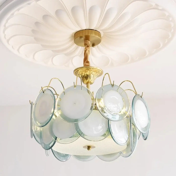Suspension luminaire en verre style vintage élégant