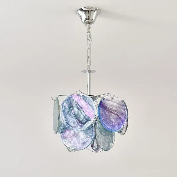 Suspension luminaire en verre colorée et au style élégant