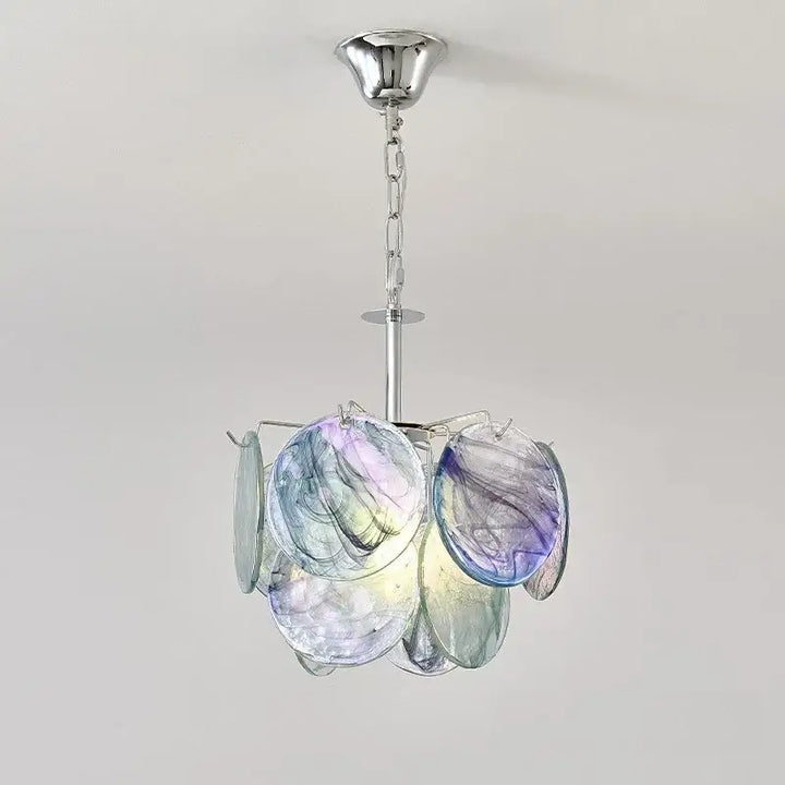 Suspension luminaire en verre colorée et au style élégant