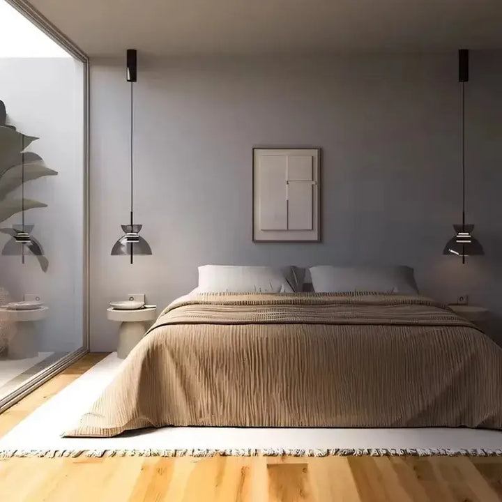 Suspension luminaire en verre au design nordique scandinave