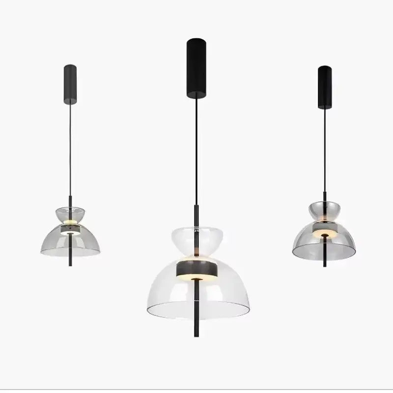 Suspension luminaire en verre au design nordique scandinave