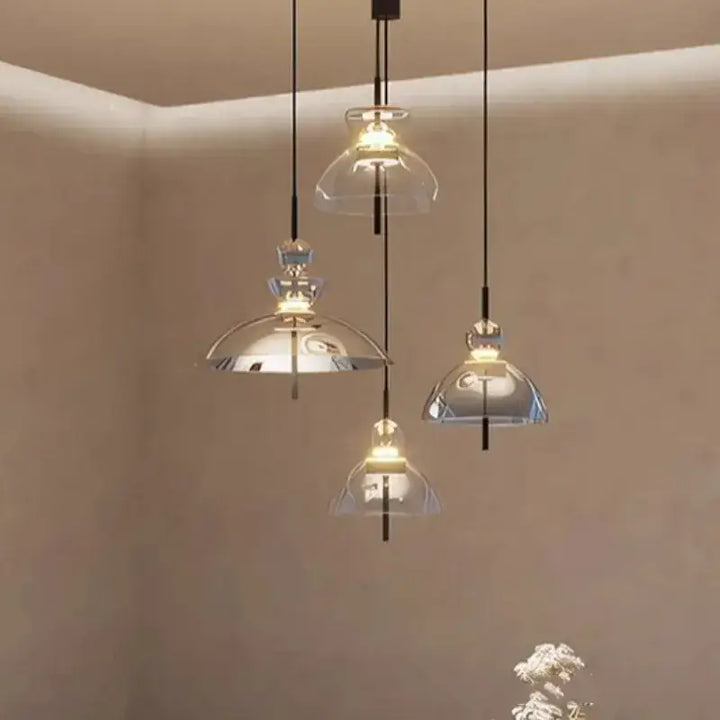 Suspension luminaire en verre au design nordique scandinave