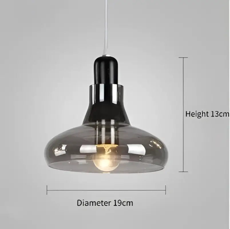 Suspension luminaire en verre fumé style moderne et design élégant