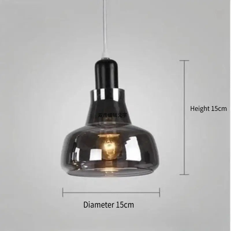 Suspension luminaire en verre fumé style moderne et design élégant