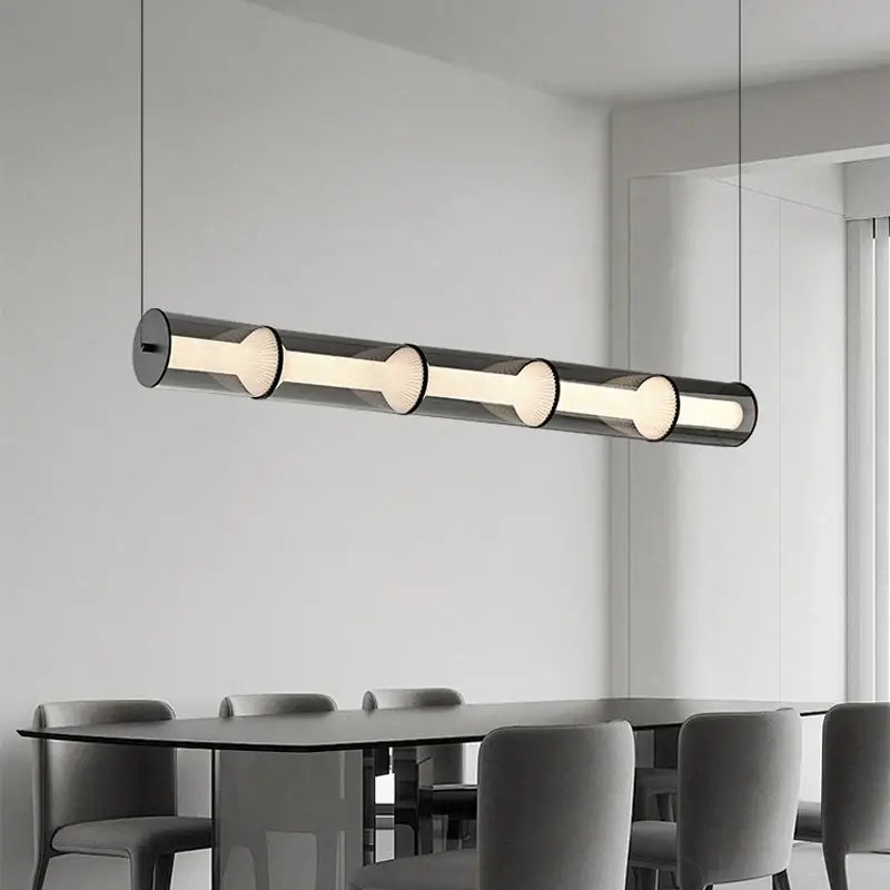 Suspension luminaire en verre avec lumière blanche élégante
