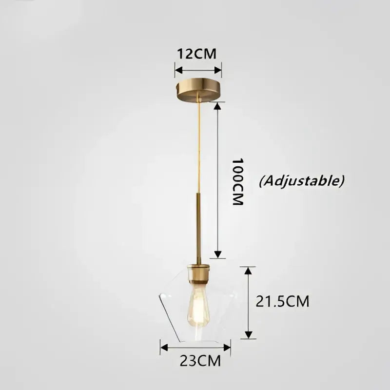 Suspension luminaire en verre transparent design moderne chic