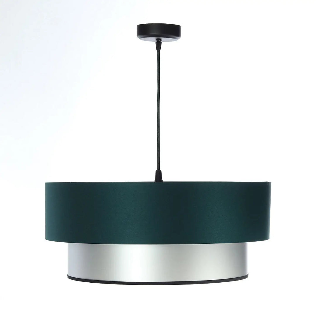 Suspension Luminaire | Duo (Vert Foncé/Argent)